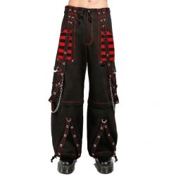 Gothic Black Red Pant